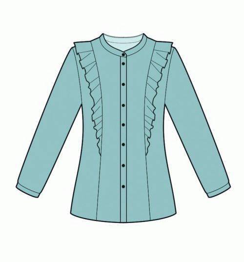 款式图 | 11款女士衬衫的效果图 款式图 uv贴图_合作_星标_趋势