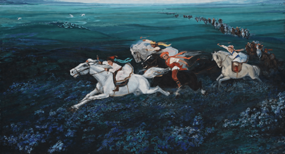 心中的草原——蒙古族画家官布作品展在民族文化宫开幕_先生_内蒙古