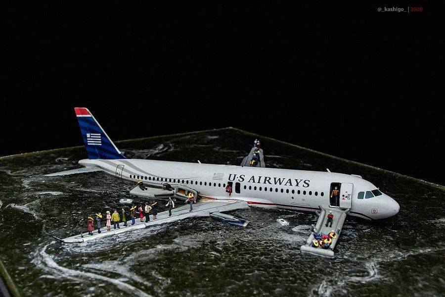 纪实比例模型场景《萨利机长》_作品_kashaev_河中