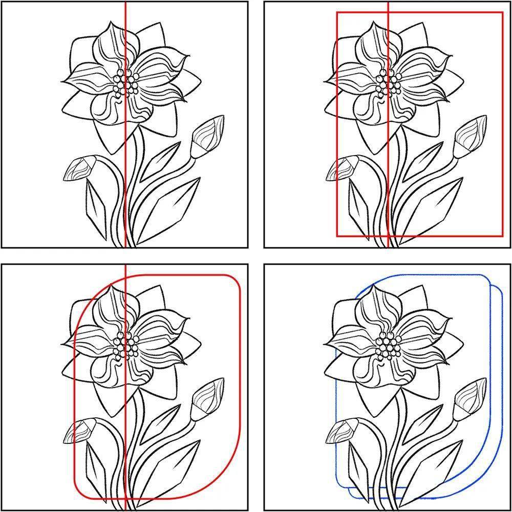 扁平花朵插画怎么画?