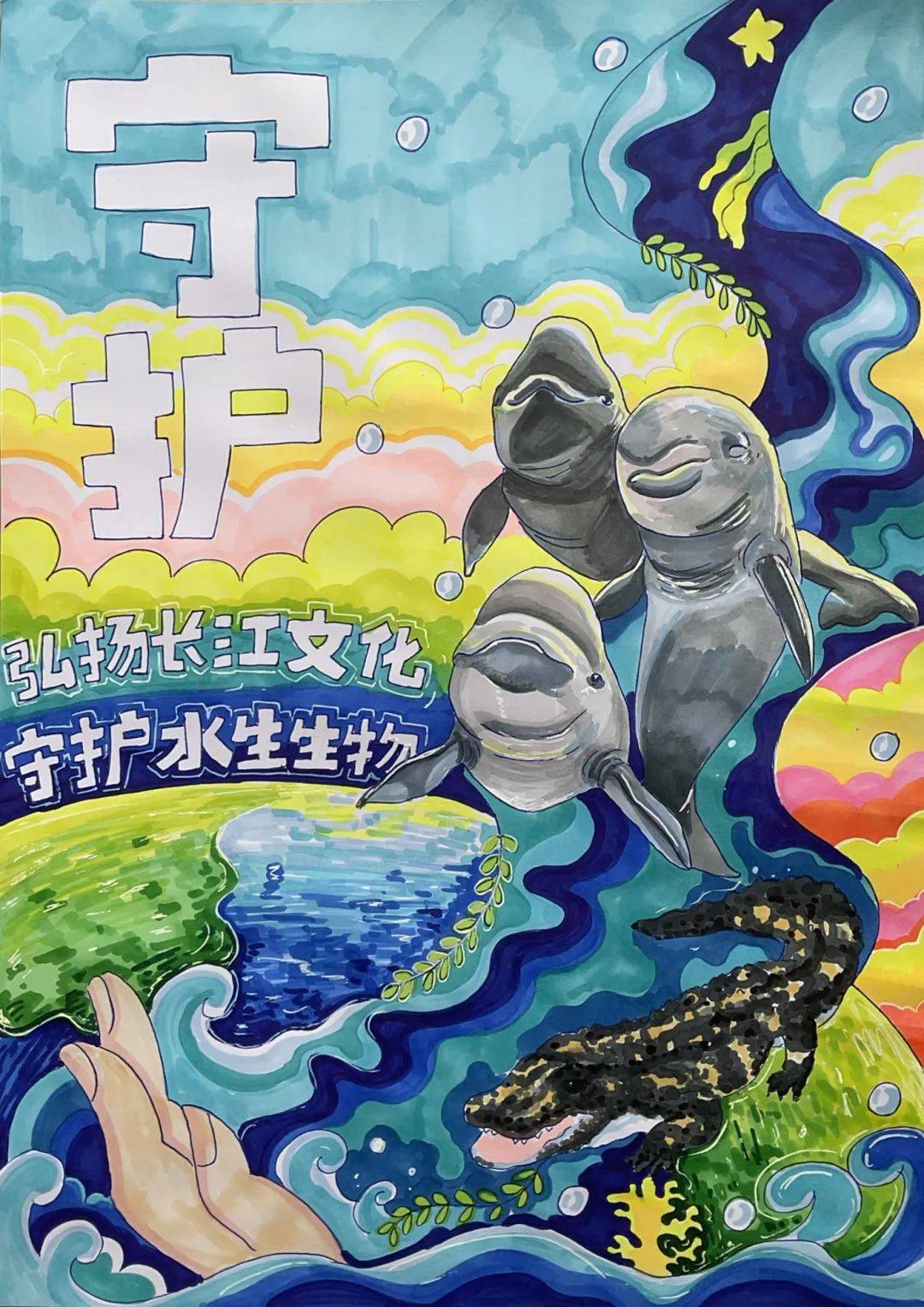 文化,守护水生生物主题公益海报设计大赛获奖作品公示