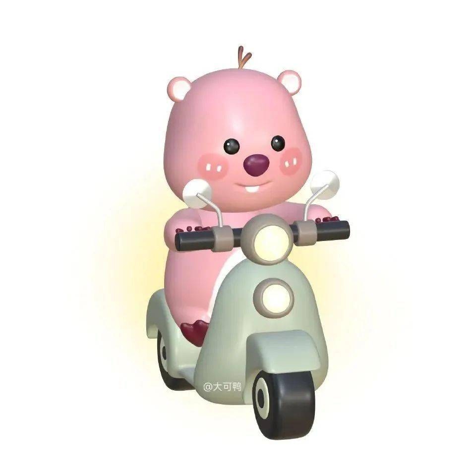 loopy要钱表情包,loopy骑小摩托车表情包_熊猫头_包群_什么