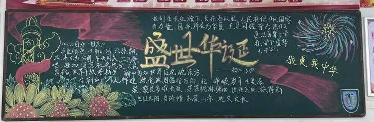 邢台市七中十五中联合校和善苑举办祖国在我心中爱国主题黑板报评比