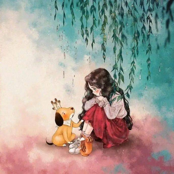 林子:慧儿与狗_伙伴_朋友_奶油