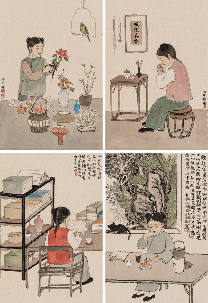 林曦的画|12幅童子画:心思单纯,不厌重复_生活_世界_院子