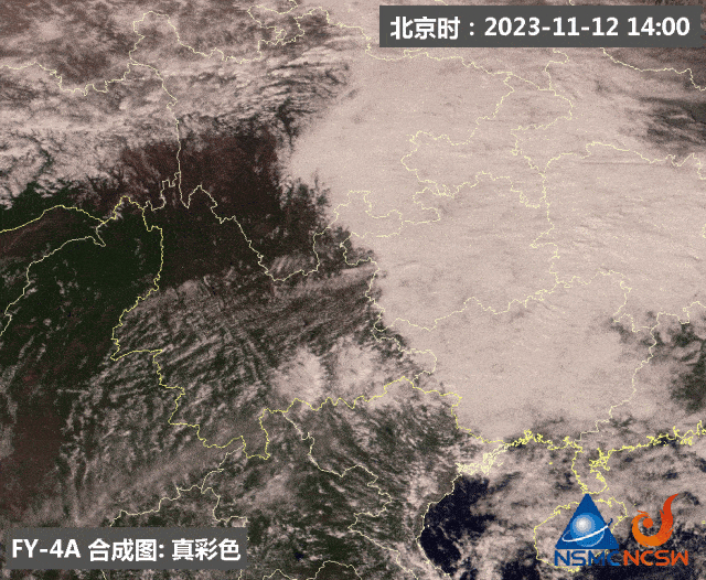 教科书级云贵准静止锋出现!