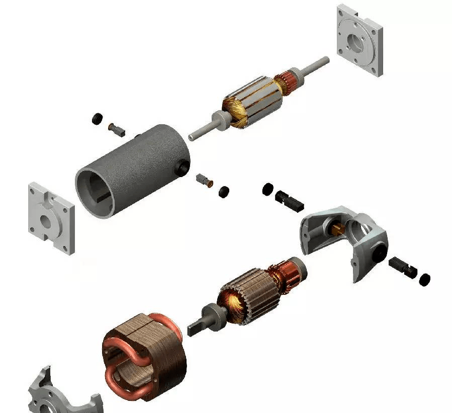 无刷电枢(brushless armature)↓↓↓↓双行星轴直流电机(dual