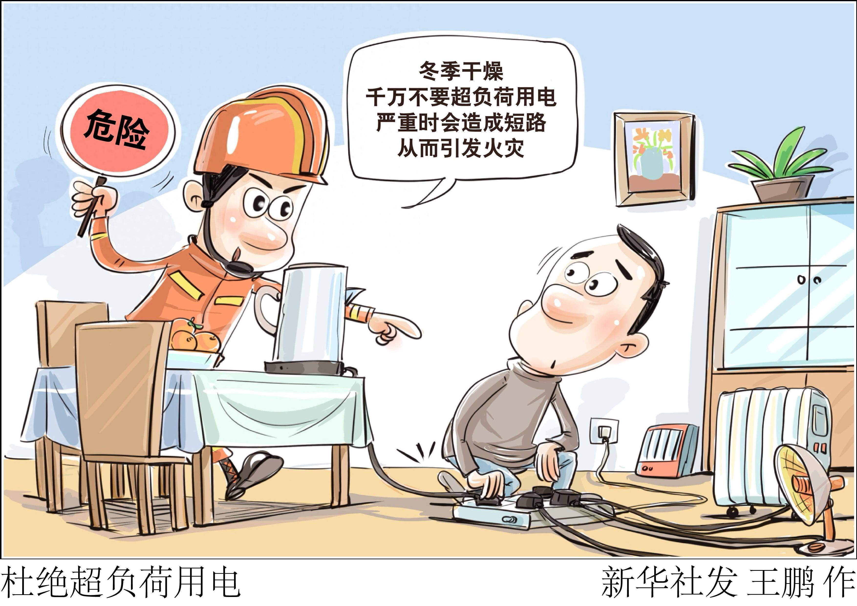 (图表·漫画)〔社会〕杜绝超负荷用电_新华社_隐患_细节