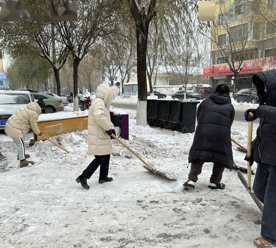 个人除雪照片图片