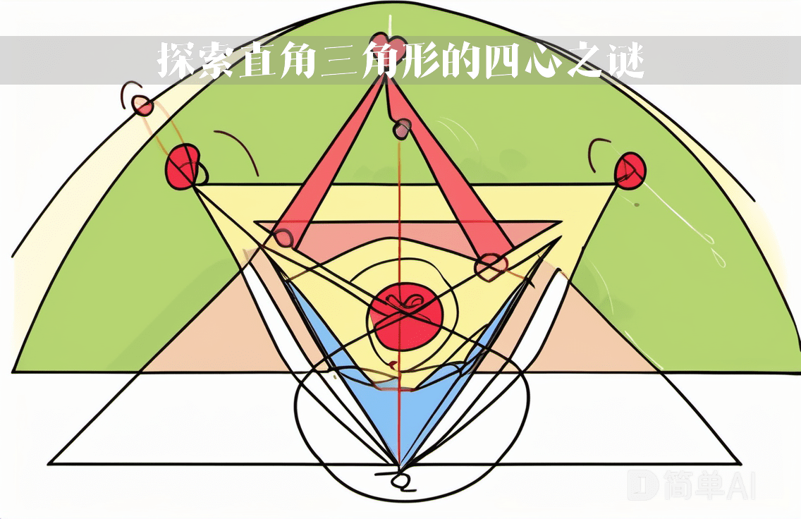 四心坐标计算:等腰直角三角形a=4,b=4的心计算步骤_外心_内心_交点