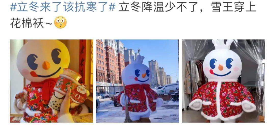 雪王穿东北大花袄了!网友:土气中带着可爱_品牌_形象_营销