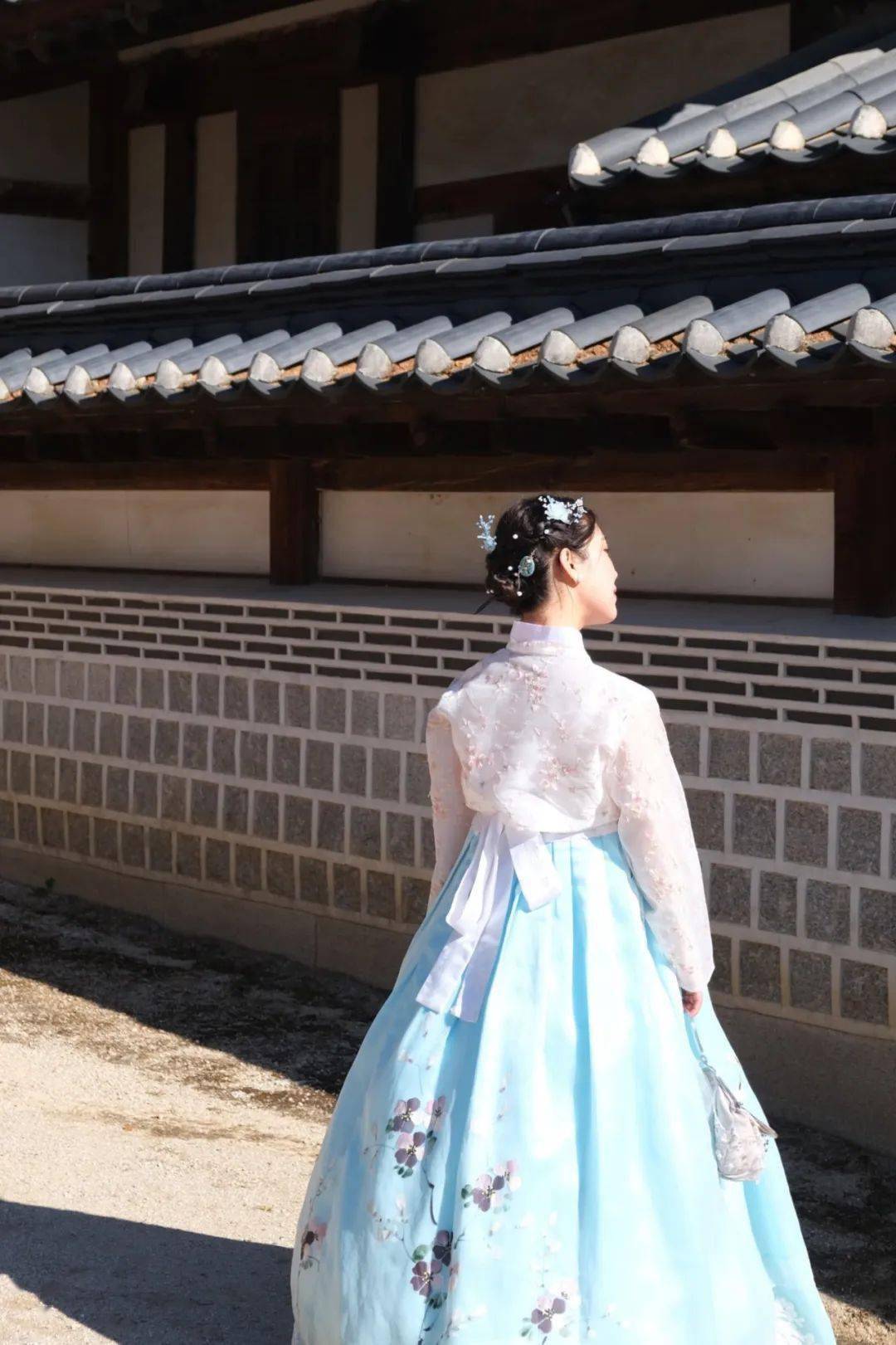 管子这一套韩服 发型发饰总共花了60000韩元(含一件未出镜的毛披风)