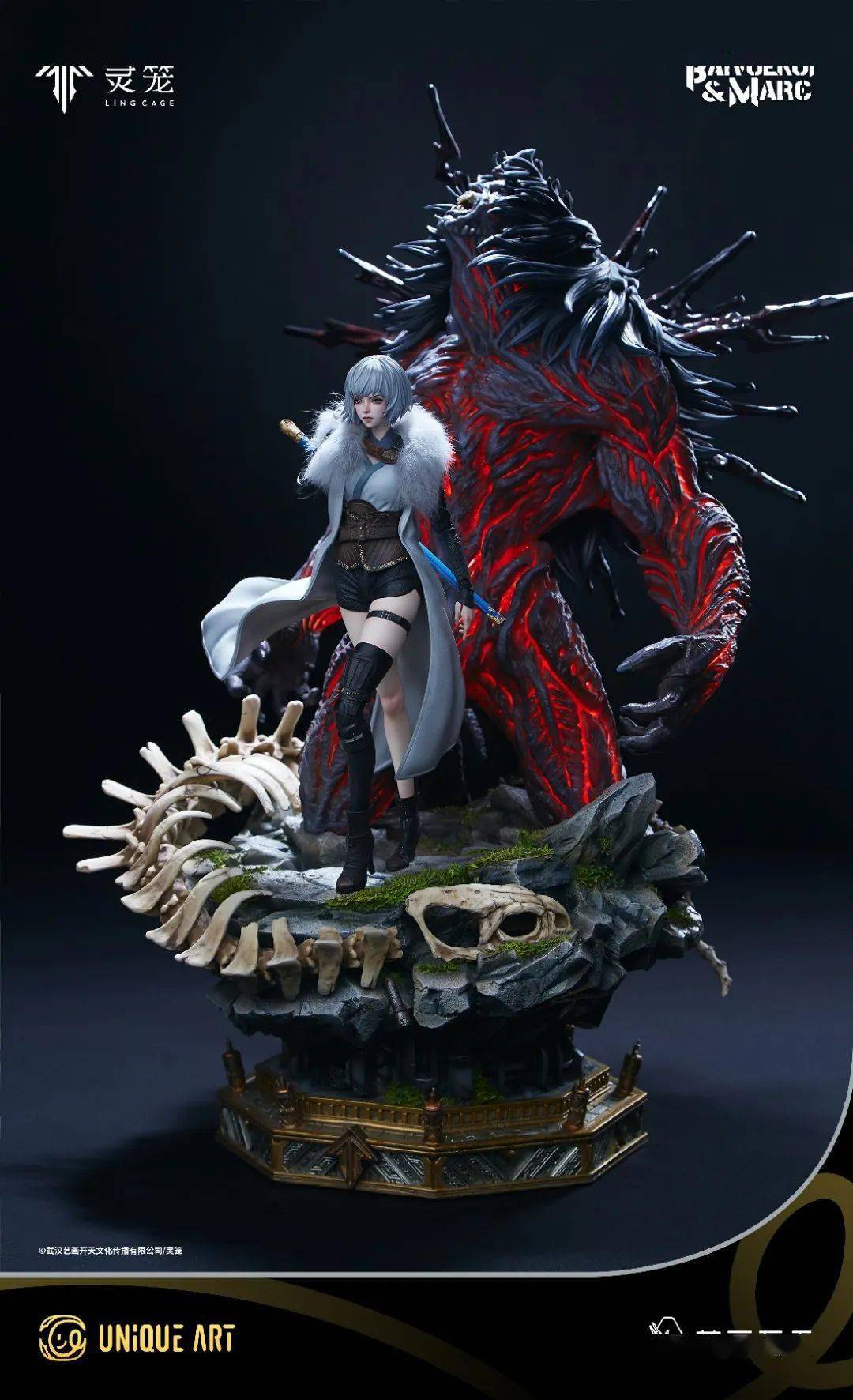 unique art 《灵笼》正版收藏级雕像 白月魁&马克 新品预售_产品名