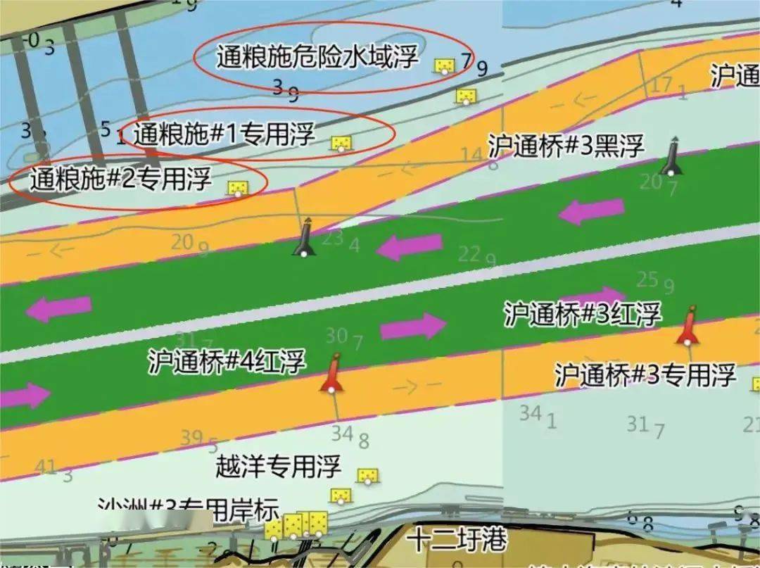 沪苏通大桥水域新设3个航标_南通港_施工_船舶