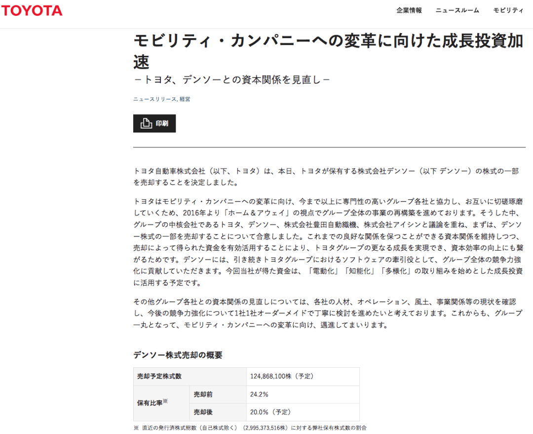 敲定！丰田出售电装部分股权_搜狐网