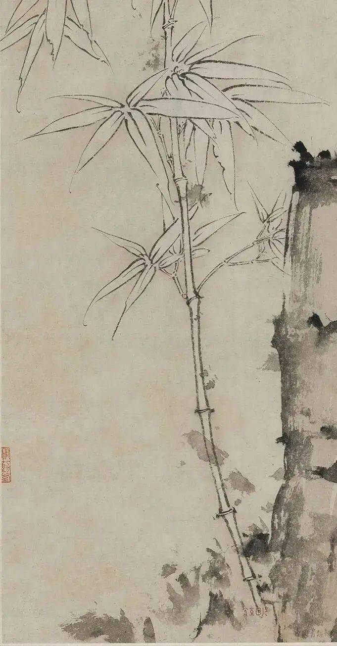 罗聘《竹石图》_作品_书画_国画