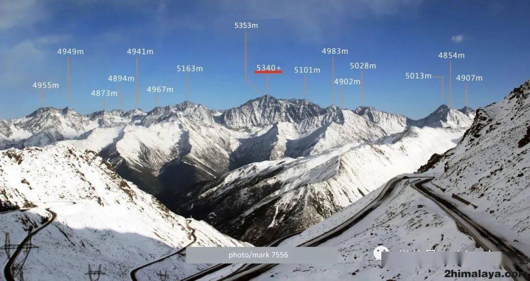 273米),大白山脉(海拔最高山峰是5,230米的乌少略山/万年雪山),哲古