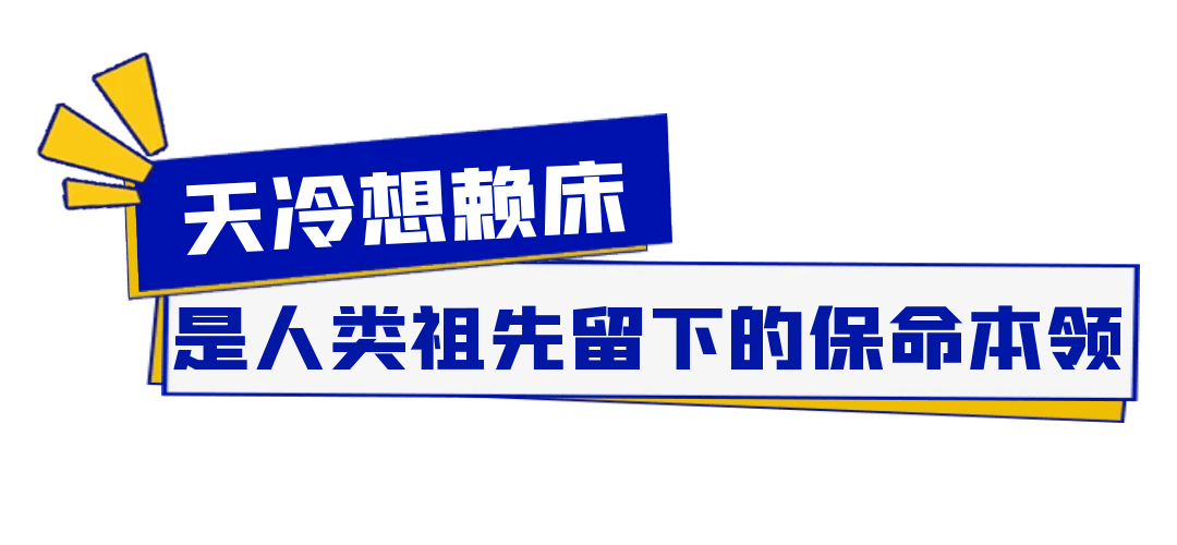 總結一下:天冷不想起床,不是因為懶,而是身體在適應環境,需要更長的