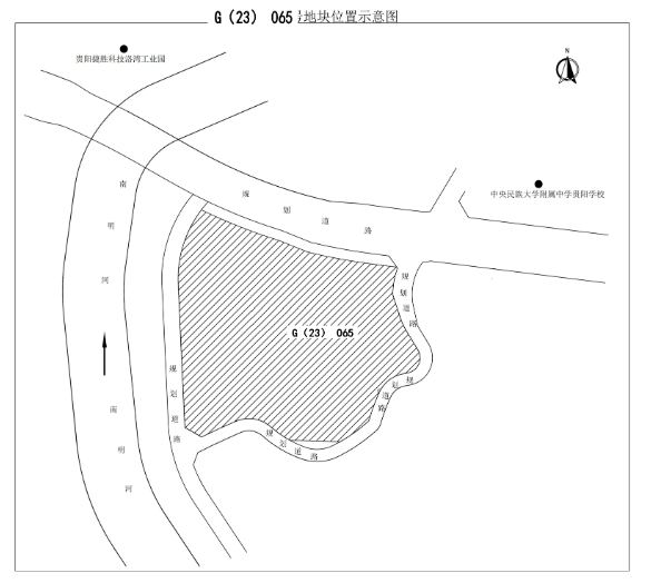 g(23)065地塊位於貴陽烏當區東風鎮洛灣村.總用地面積 63327.