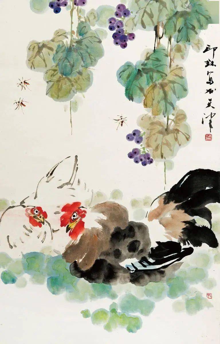 【国画天地】萧朗画鸡,真的是太有爱了_系列_笔下_母鸡
