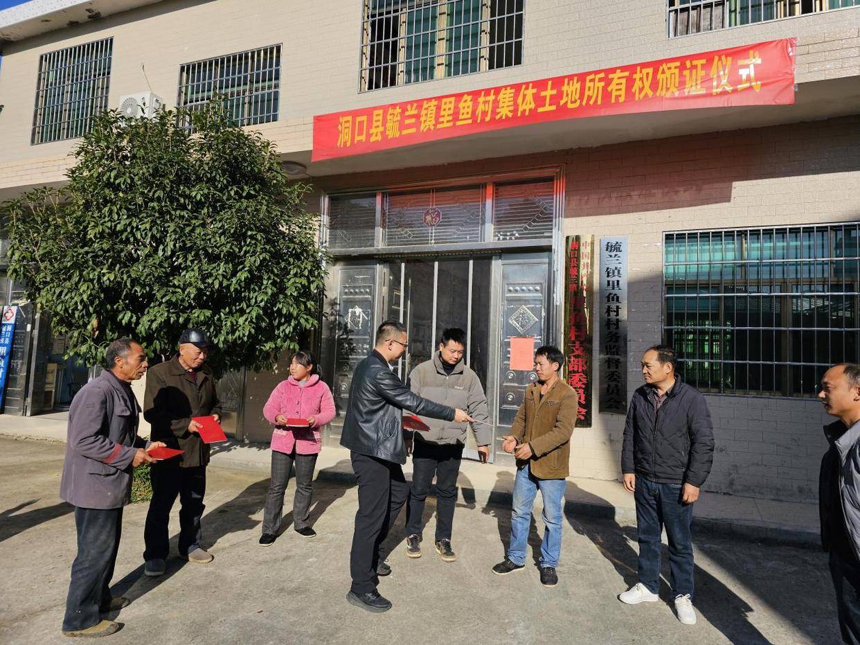 洞口县举行农村集体土地所有权证书首证颁发仪式_毓兰镇_工作_村民