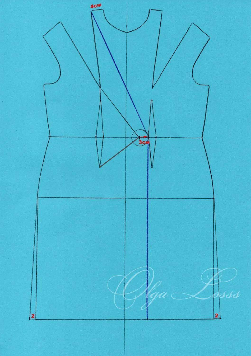 扭结礼服-立体裁剪纸样过程演示!