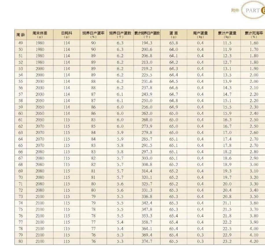 京红蛋鸡产蛋性能表图片