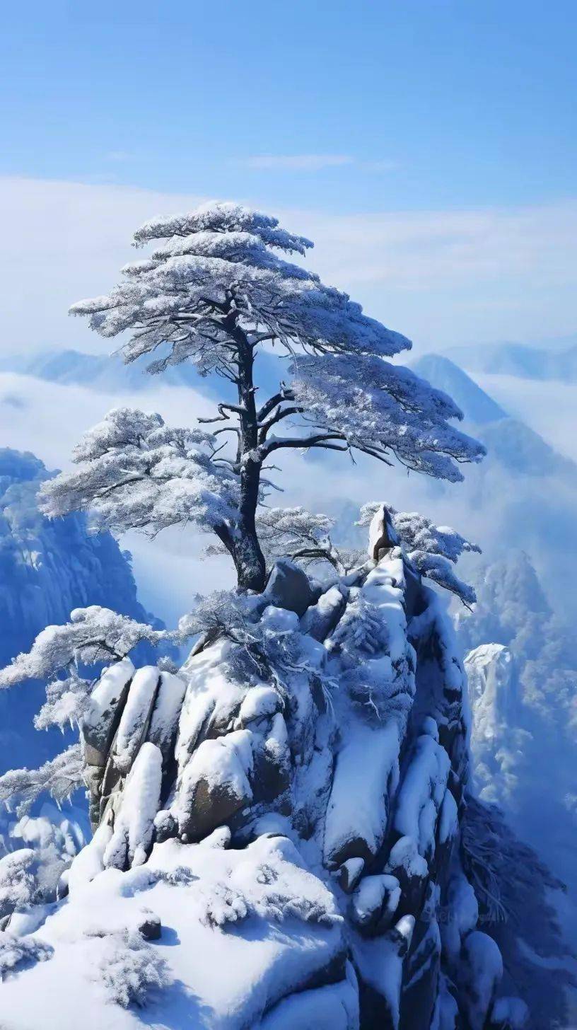 游黄山雪景美篇图片