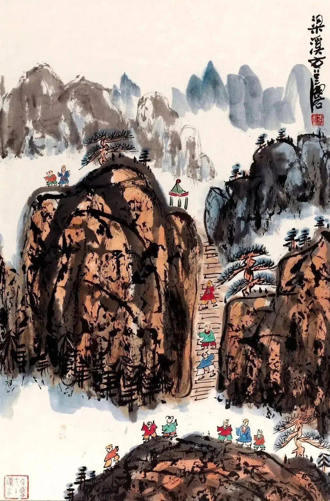 生于江苏无锡世家,跟随岭南画派大师赵少昂习书画,1953年拜张大千为师