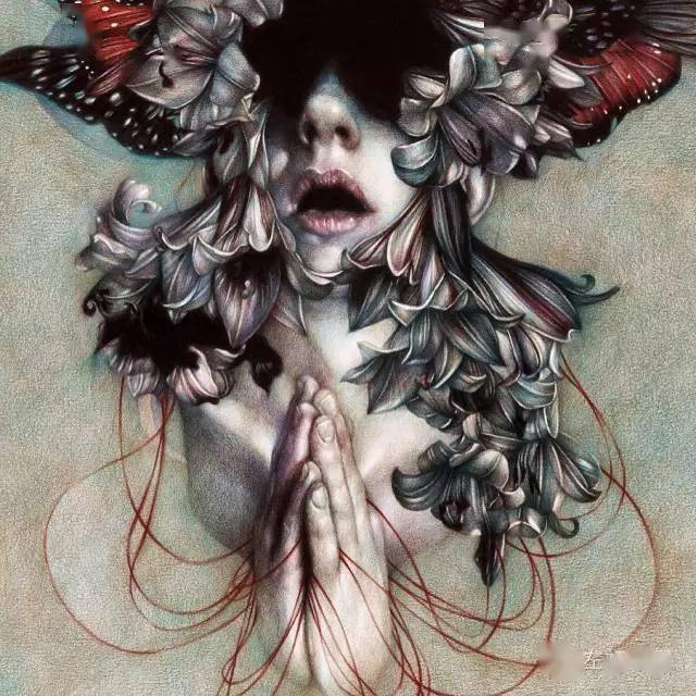 恐怖片般的暗黑系画风!意大利米兰插画家marco mazzoni 写实彩铅技法!