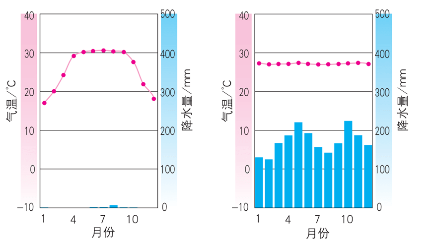 高原山地气候直方图图片