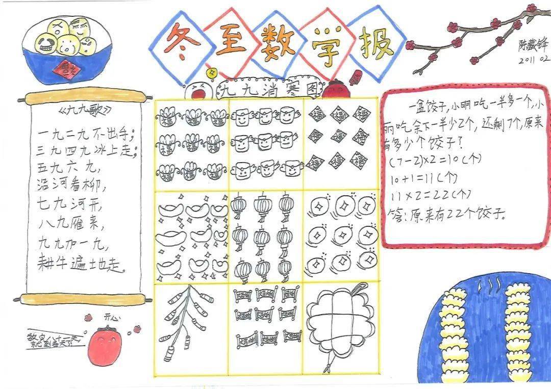 24节气数学手抄报图片