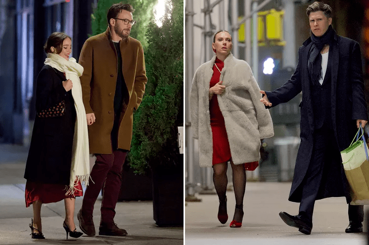 scarlett johansson and colin josts star-studded christmas party