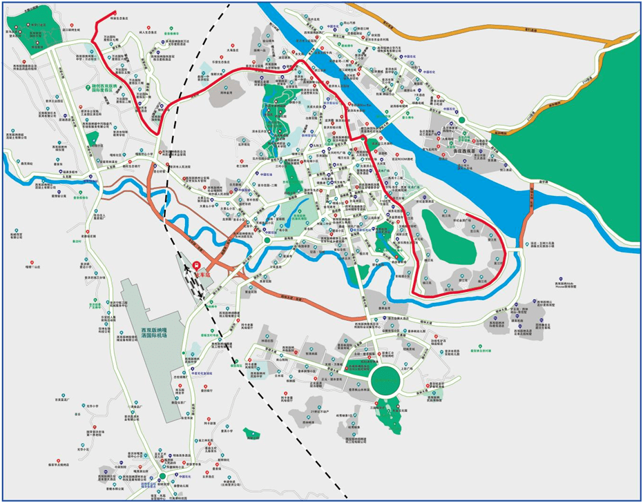 景洪市公交车线路图图片